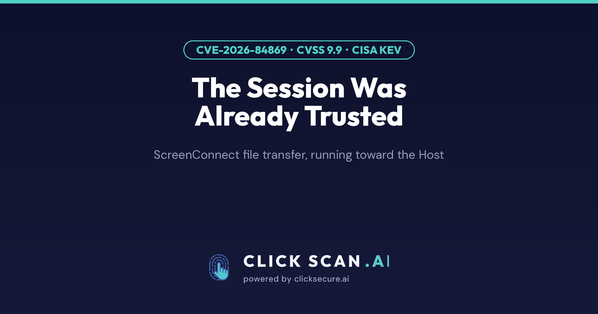 ScreenConnect: the session was already trusted